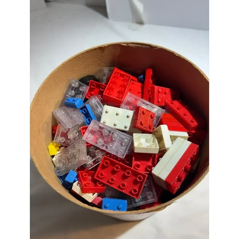 Vintage Playskool Plastic Building Bricks Set